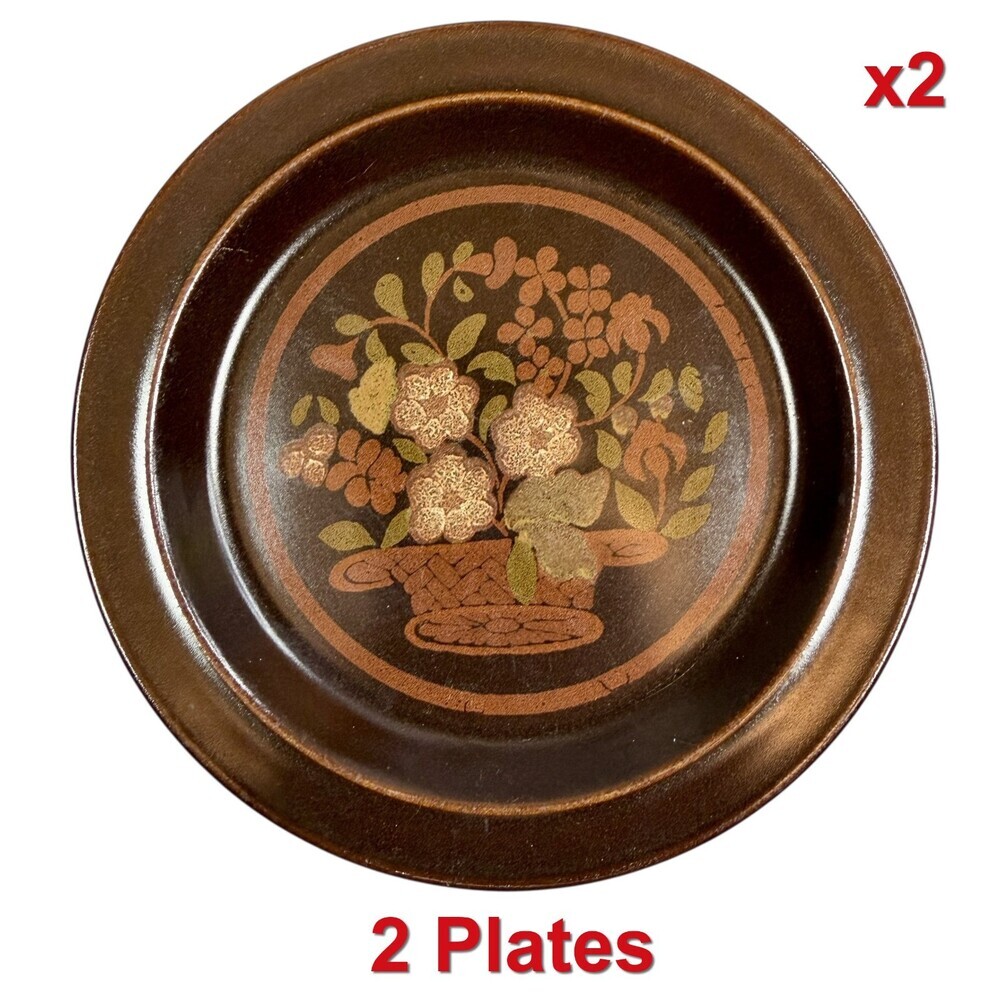 Royal Doulton Basque 6.5" Plate (x2) Stoneware Cottagecore England 1974 VTG